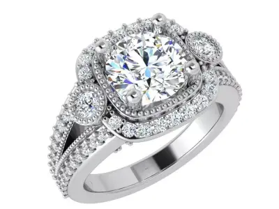 Halo Split Shank Ring 4317 3D print model