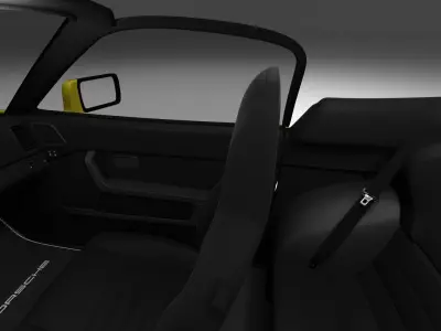 Porsche 944 Cabrio with interior 3D model