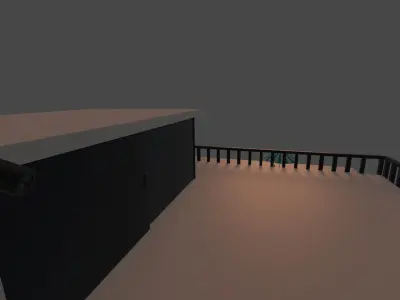 Luxury villa Low-poly 3D model