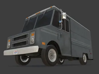 Step Van Low-poly 3D model