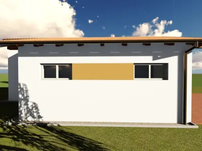 Garage with car 3D model