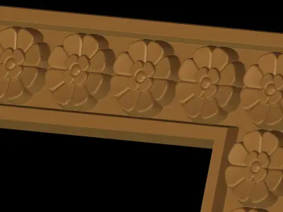 FRAMES mirror with ornate design 3D Model Collection