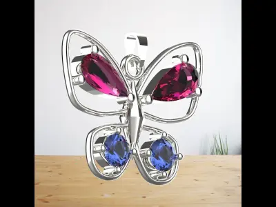 butterfly pendant  3D print model