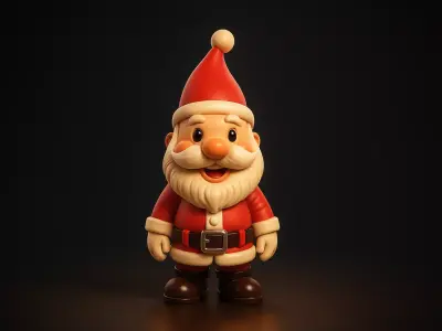 Santa Claus Figurine Christmas Decoration Holiday Ornament   3D print model