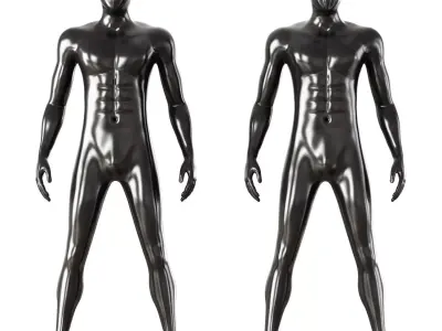 Two modern mannequins 3D model