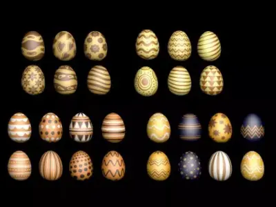 Collections Easter Eggs7 Low-poly 3D model