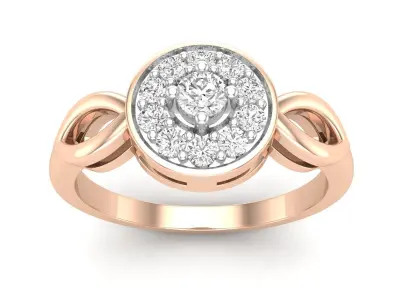 AV 665 Ladies diamond generic ring 3D print model