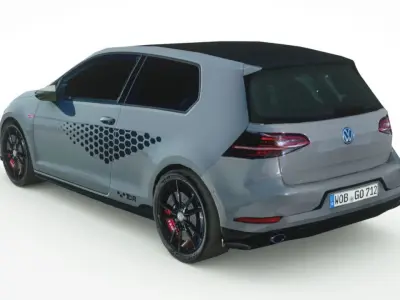 Volkswagen Golf GTI 2019 Low-poly 3D model