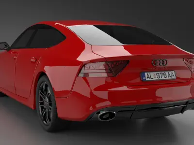 Car - Audi RS7 Sportsback   Low-poly 3D model