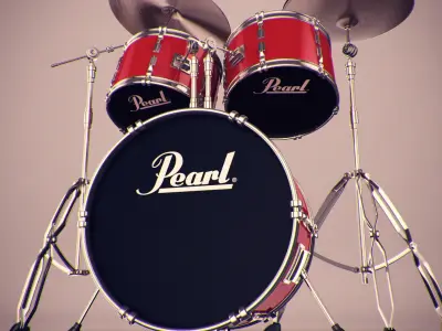 Drums drum set 3D model