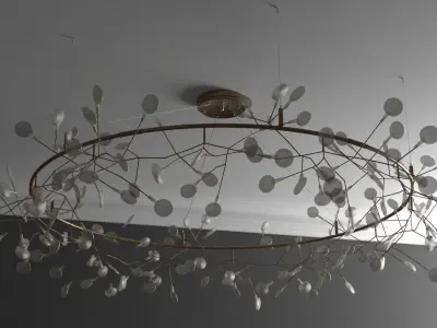 Modern plant lamp celling chandelier 3D model