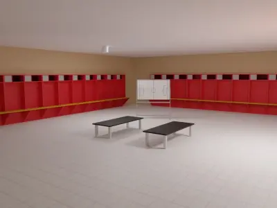 Soccer Stadium Low-poly 3D model 14