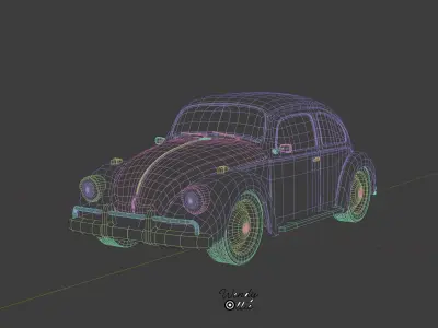 Volkswagen Beetle 3D Model Blender 3D model
