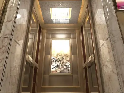 Elevator hall 3D model