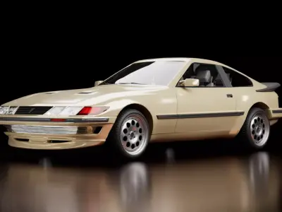 80s 90s Generic GT Coupe Low-poly 3D model