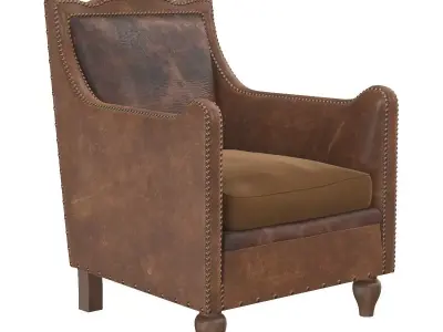 Leather Mens Club Chair LU6066227097112 3D model