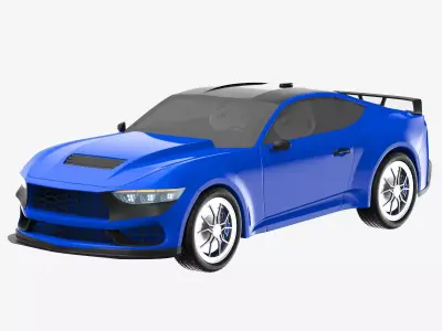 Generic Sport Car Blue 3D model