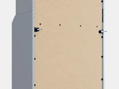 HAUGA chest of drawers with 3 drawers and shelf 3D model