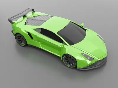 Generic supercar concept 3D model