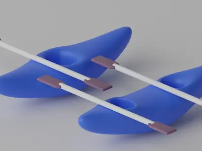 Cartoon Kayak 3D model