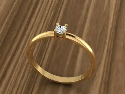 Jewelry Diamond Ring 3D print model 9