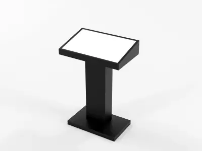 Conference podium digital tribune 3d model Low-poly 3D model