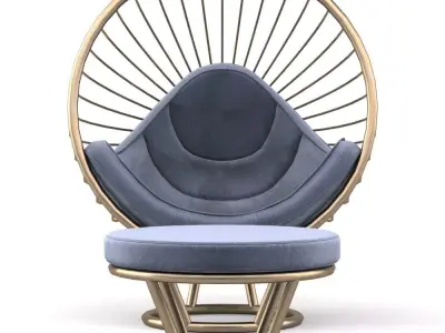 Hanging chair  Low-poly 3D model