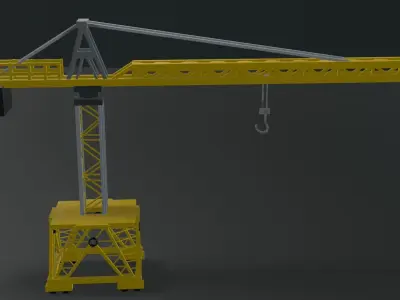 Construction crane 3D model