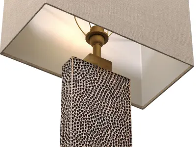 Modern Metal Tall Canfield Bronze Nightstand Art Deco Table Lamp 3D model