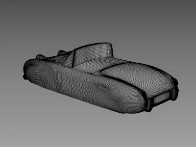 The silhouette of the car 1958 Austin-Healey Sprite MkI 3D print model