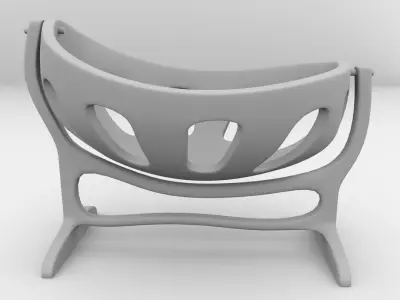 WoodenCrib wooden chair 3D model