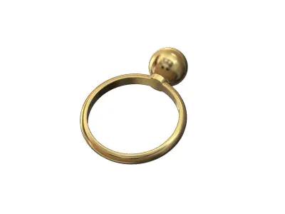 Hardwear 8mm gold ball ring US size 5to9 3D print model