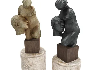 Rodin Wissant sculpture 3D model