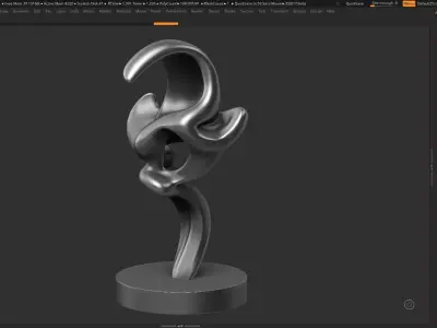 Modern Abstract Decorative sculpture 3d print model 128 3D print model