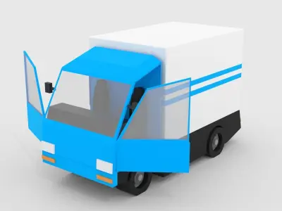 Truck A Low-poly 3D model