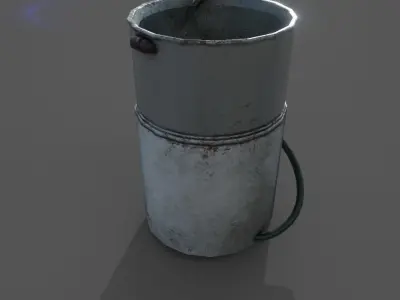 Soviet washing machine Riga Low-poly 3D model