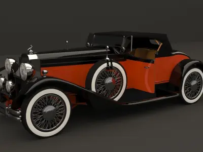 packard 3d model vintage car 3D model