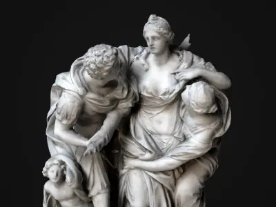 Arria statue Low-poly 3D model