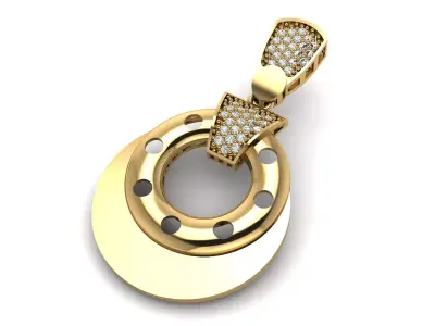 Single pendant or necklace 3D print model