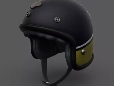 Helmet racer Generic sport scifi human ver2 Low-poly 3D model