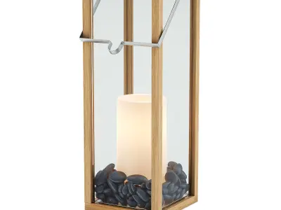 CROSBY Lanterns with Pillar Candles 3D model