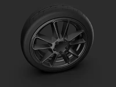 Kia concept Wheel 3D print model