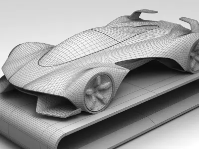 Hypercar Model 1v1  3D print model