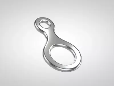 Figure Eight 8 climbing belay device 3D model