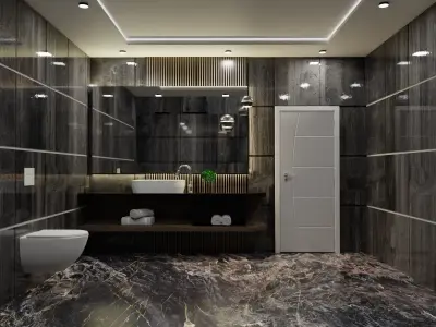 Luxury Bathroom 3D Model 3D model