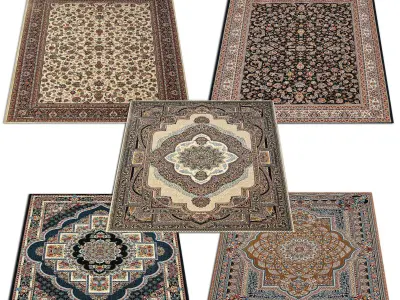 Persian Carpet Collection-vol18-4k texture Low-poly 3D model