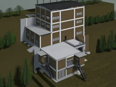 Industrial building 2319 3D model