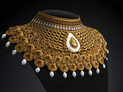 female jewelry necklace 3D model