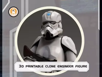 Star Wars 3D Printable Clone Trooper Engineer Figure 3D print model