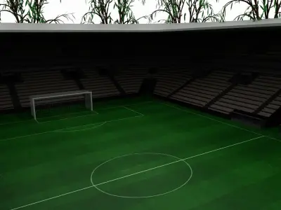 Soccer Stadium Low-poly 3D model buy